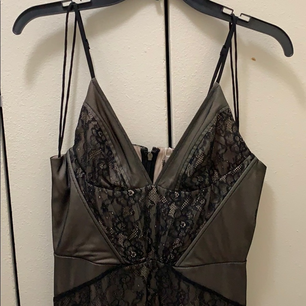 NWT black and nude spaghetti lace dress